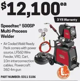Blackwoods Speedtec® 500SP Multi-Process Welder offer
