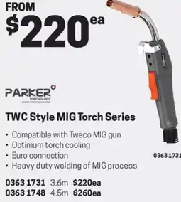 Blackwoods TWC Style MIG Torch Series offer