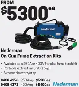 Blackwoods Nederman On-Gun Fume Extraction Kits offer