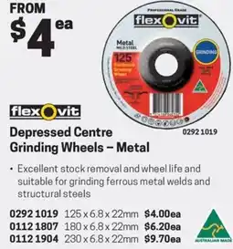 Blackwoods Depressed Centre Grinding Wheels offer
