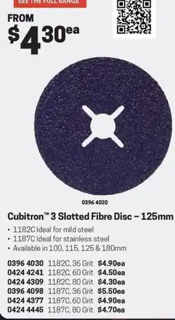 Blackwoods Cubitron™ 3 Slotted Fibre Disc offer