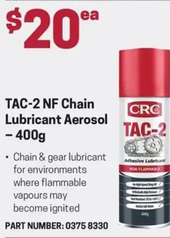 Blackwoods TAC-2 NF Chain Lubricant Aerosol offer