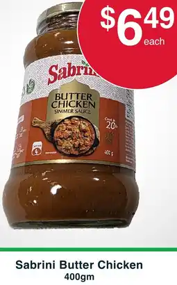 Australian Butchers Sabrini Butter Chicken offer