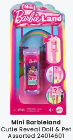 Toymate Mini Barbieland Cutie Reveal Doll & Pet offer