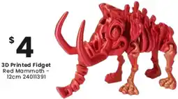 Toymate 3D Printed Fidget Red Mammoth offer