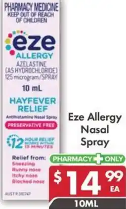 Pharmacy4Less Eze Allergy Nasal Spray offer