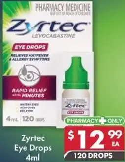 Pharmacy4Less Zyrtec Eye Drops offer
