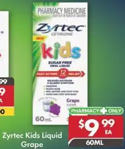 Pharmacy4Less Zyrtec Kids Liquid Grape offer