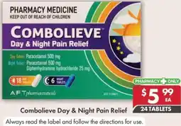 Pharmacy4Less Combolieve Day & Night Pain Relief offer
