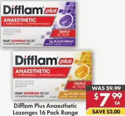 Pharmacy4Less Difflam Plus Anaesthetic Lozenges offer