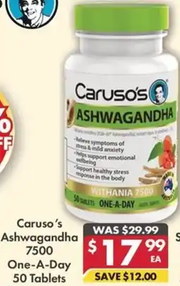 Pharmacy4Less Caruso's Ashwagandha 7500 One-A-Day offer