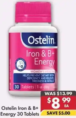 Pharmacy4Less Ostelin Iron & B+ Energy offer