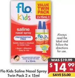 Pharmacy4Less Flo Kids Saline Nasal Spray offer