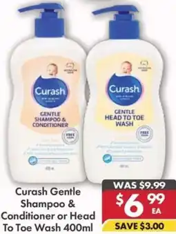 Pharmacy4Less Curash Gentle Shampoo & Conditioner or Head To Toe Wash offer