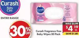 Pharmacy4Less Curash Fragrance Free Baby Wipes offer