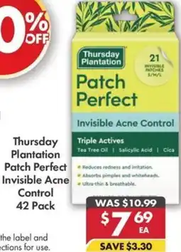 Pharmacy4Less Thursday Plantation Patch Perfect Invisible Acne Control offer