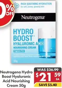 Pharmacy4Less Neutrogena Hydro Boost Hyaluronic Acid Nourishing Cream offer