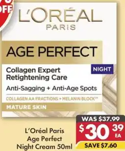 Pharmacy4Less L'Oréal Paris Age Perfect Night Cream offer