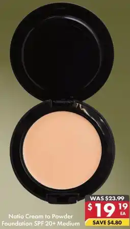 Pharmacy4Less Natio Cream to Powder Foundation SPF 20+ offer