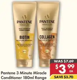 Pharmacy4Less Pantene 3 Minute Miracle Conditioner Range offer