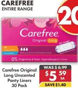 Pharmacy4Less Carefree Original Long Unscented offer