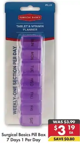 Pharmacy4Less Surgical Basics Pill Box offer