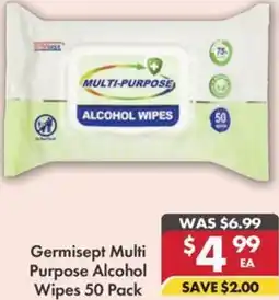 Pharmacy4Less Germisept Multi Purpose Alcohol Wipes offer