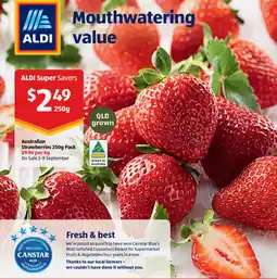 ALDI Australian Strawberries offer