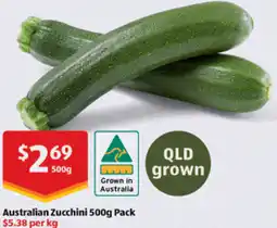 ALDI Australian Zucchini offer