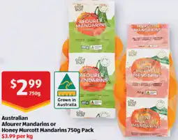 ALDI Australian Afourer Mandarins or Honey Murcott Mandarins offer