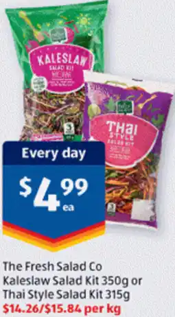 ALDI The Fresh Salad Co Kaleslaw Salad Kit or Thai Style Salad Kit offer