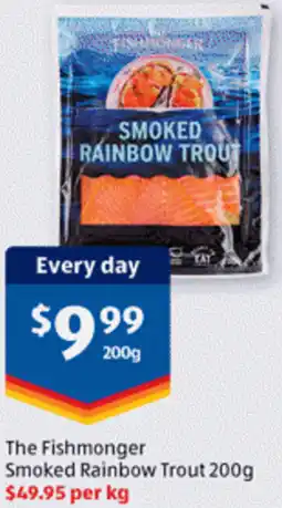 ALDI The Fishmonger Smoked Rainbow Trout offer