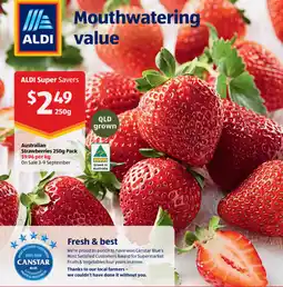 ALDI Australian Strawberries offer
