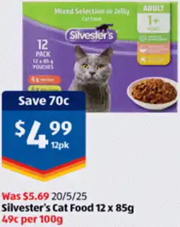 ALDI Silvester's Cat Food offer