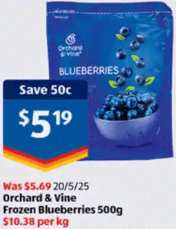 ALDI Orchard & Vine Frozen Blueberries offer