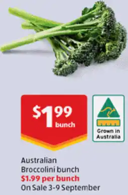ALDI Australian Broccolini bunch offer