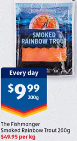 ALDI The Fishmonger Smoked Rainbow Trout offer