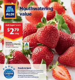 ALDI Australian Strawberries offer