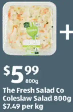 ALDI The Fresh Salad Co Coleslaw Salad offer