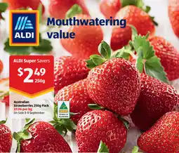 ALDI Australian Strawberries offer