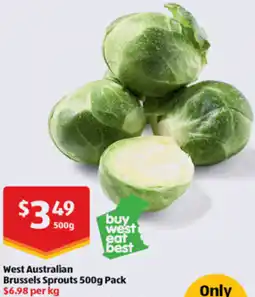 ALDI West Australian Brussels Sprouts offer