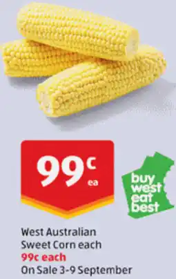ALDI West Australian Sweet Corn offer