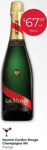 Porters Mumm Cordon Rouge Champagne NV France offer
