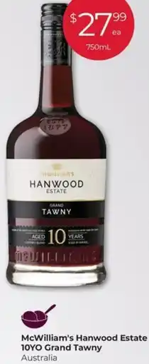Porters McWilliam's Hanwood Estate 10YO Grand Tawny Australia offer