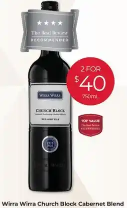 Porters Wirra Wirra Church Block Cabernet Blend offer