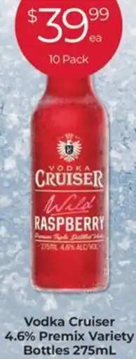 Porters Vodka cruiser premix variety bottles offer