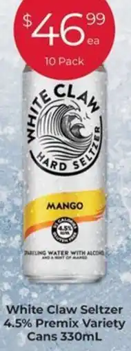 Porters White claw seltzer premix variety cans offer