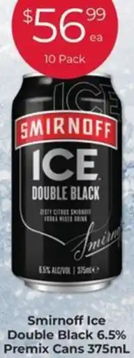 Porters Smirnoff ice double black premix cans offer