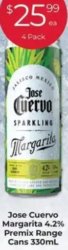 Porters Jose cuervo margarita premix range cans offer