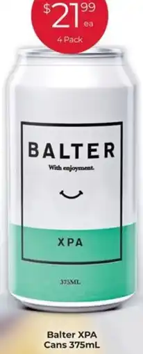 Porters Balter xpa cans offer